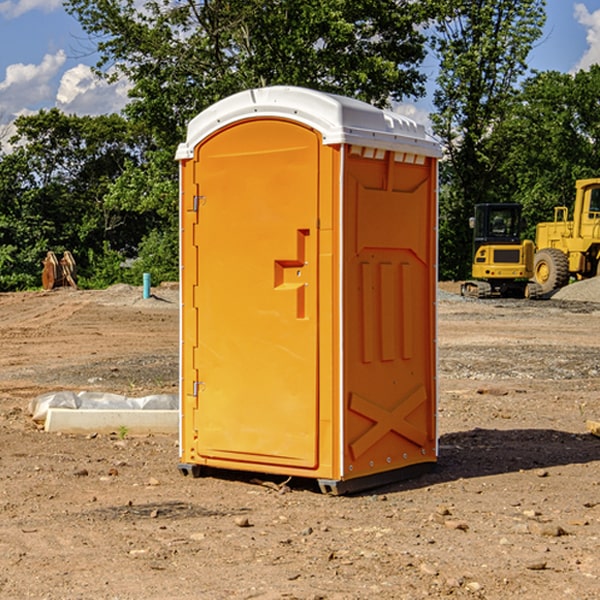 can i customize the exterior of the porta potties with my event logo or branding in Highland